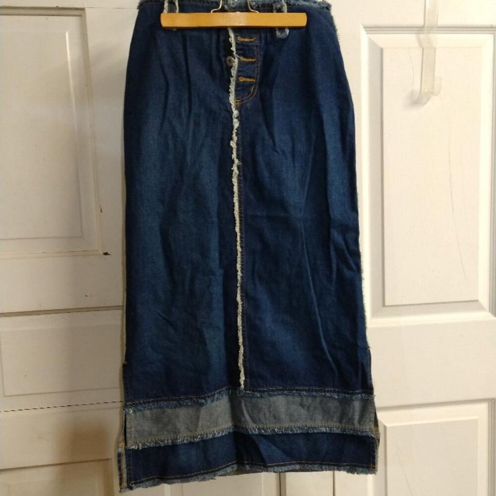 Me And You Denim Maxi Skirt - Size M